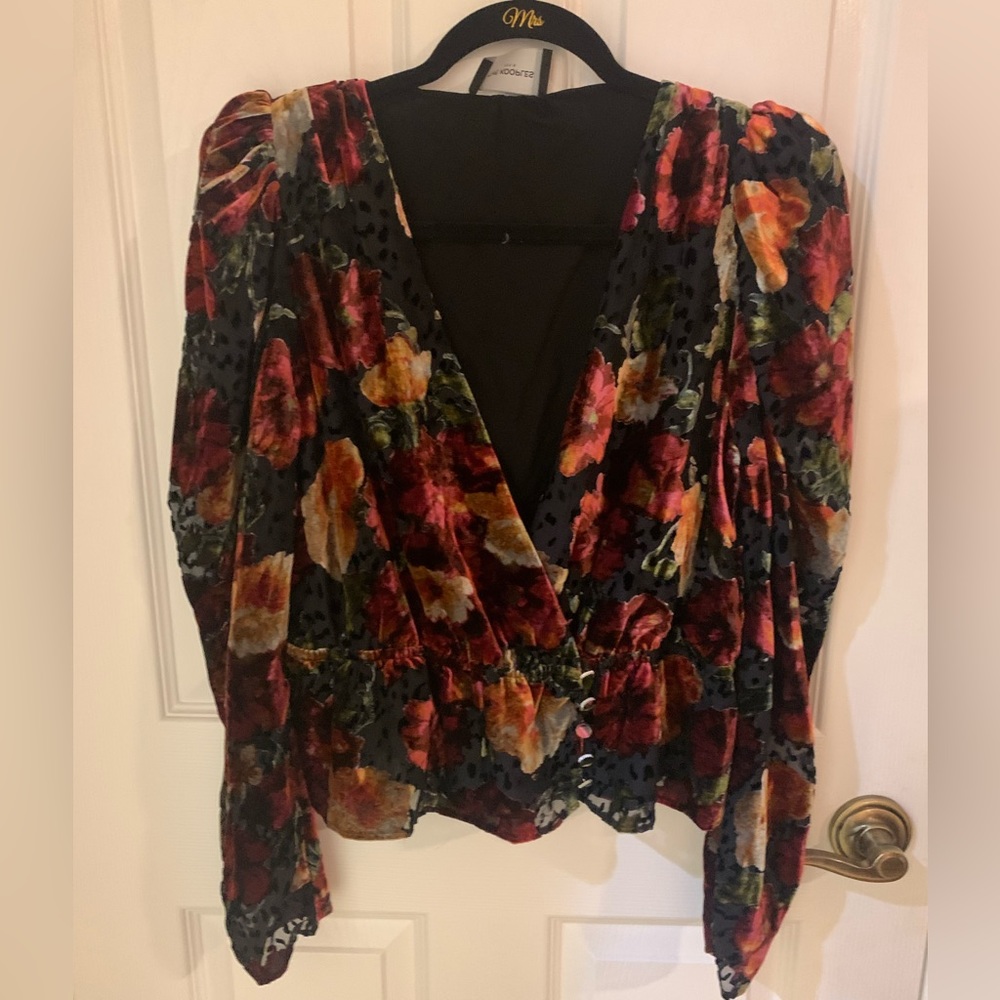Velvet burn out blouse by The Kooples